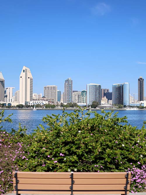 downtown san diego on a clear blue day