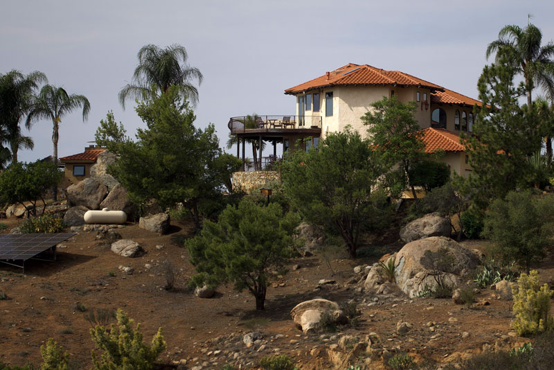 Mediterranean-style hilltop home in Jamul, CA.