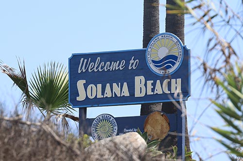 solana beach town sign
