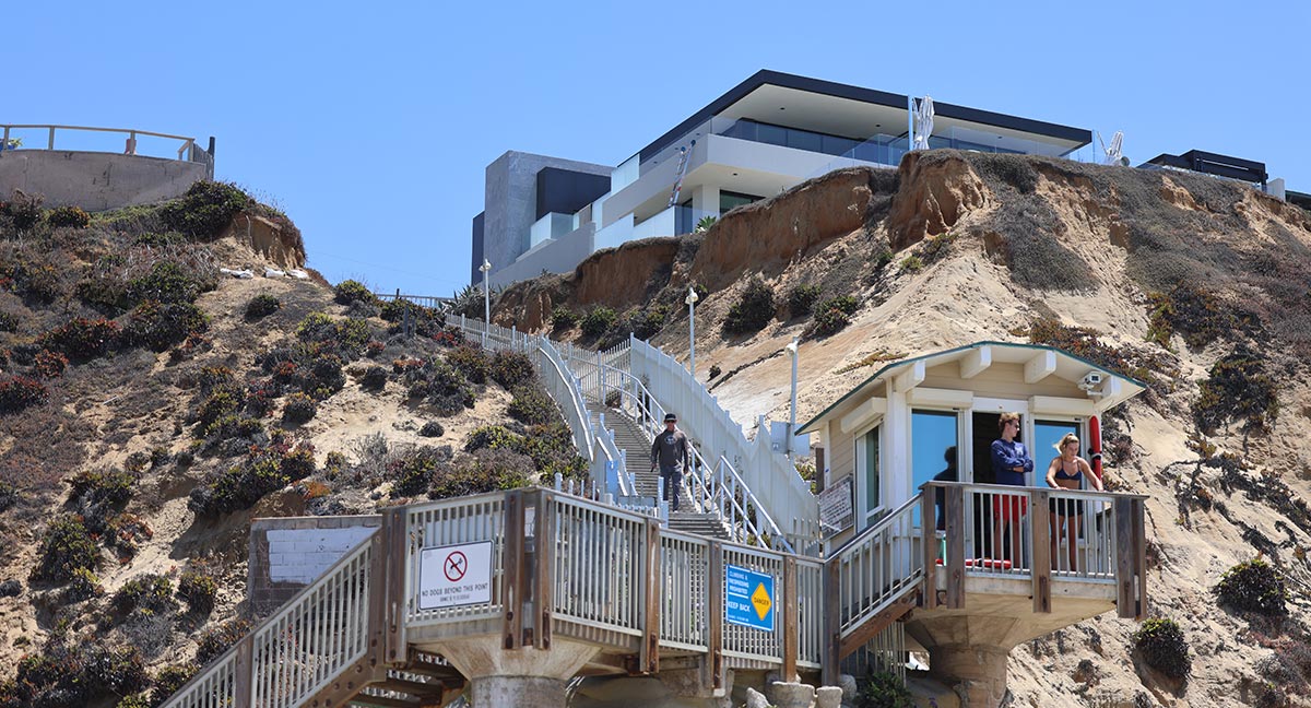 tide beach park access stairs