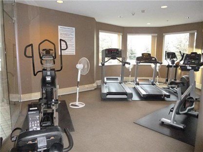 Exercise Equipment in the Gym at the Marquis Condos, Calgary, Alberta, Canada