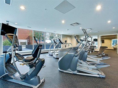 Gym and Exercise Equipment at Nuera Condos, Calgary, Alberta, Canada