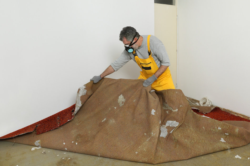 Professional Removing Flooring After Flood
