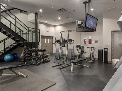 Gym & Exercise Equipment at the Sasso Condos, Calgary, Alberta, Canada