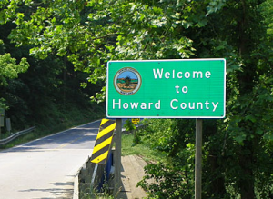 howard county road sign