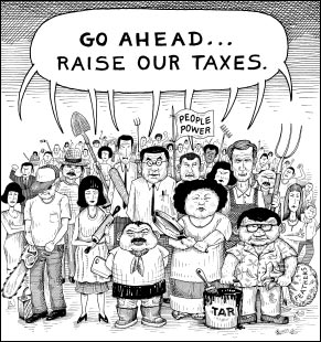 raise our taxes graphic