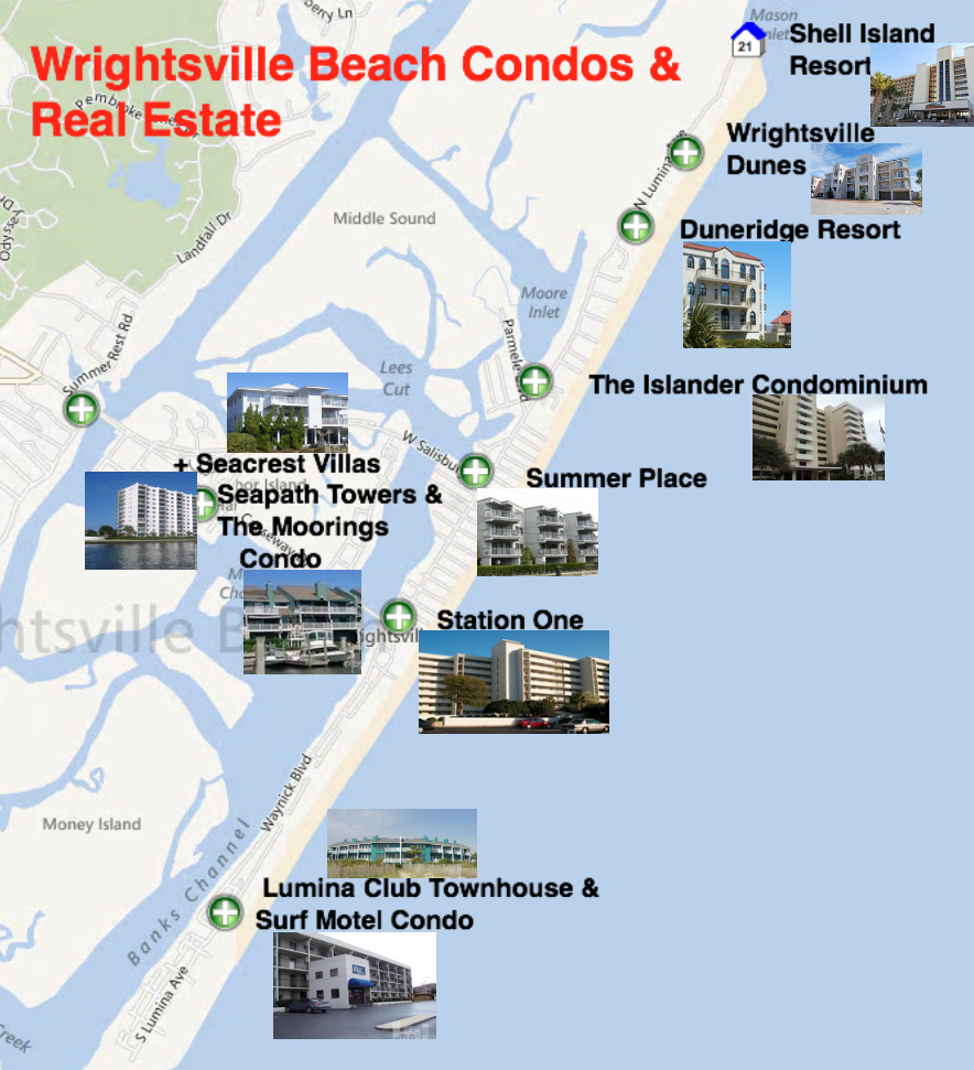 map of wrightsville beach condos