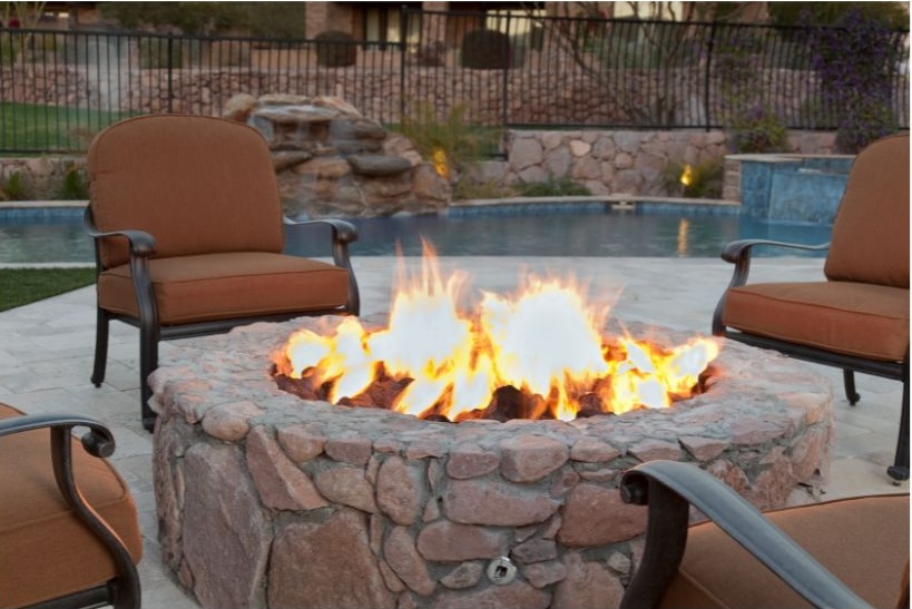 outdoor fire place