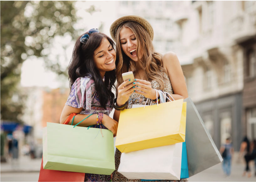 friends enjoying shopping together in gilbert az