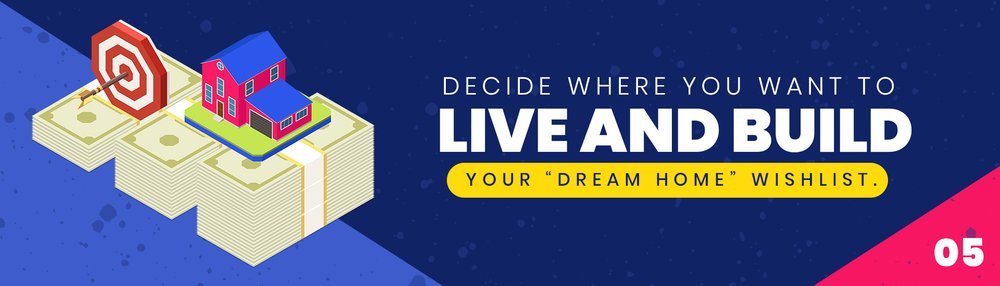 Decide where you want to live and build your dream home wishlist