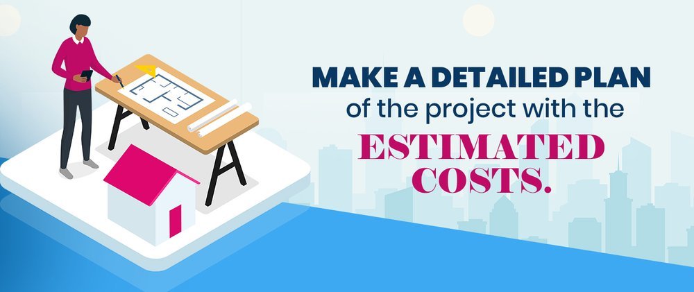Make a detailed plan of the project with the estimated costs