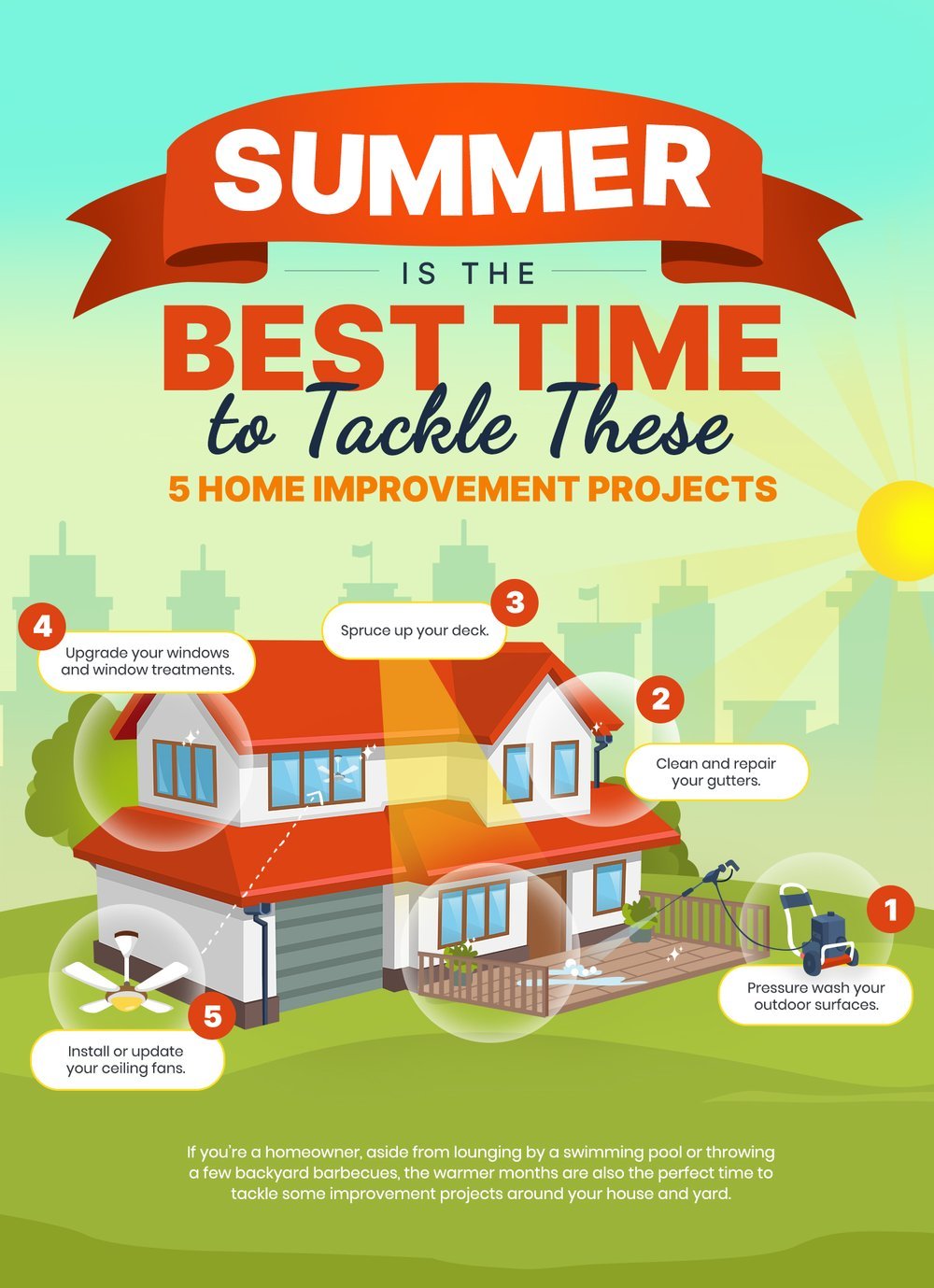 Summer Is The Best Time to Tackle These 5 Home Improvement Projects