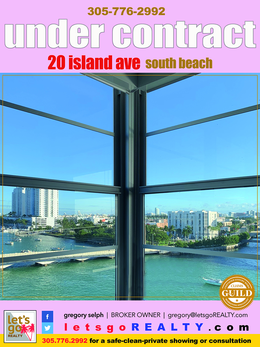 PENDING SALE 20 island ave unit 608 miami beach FL 33139 #gregoryselph
