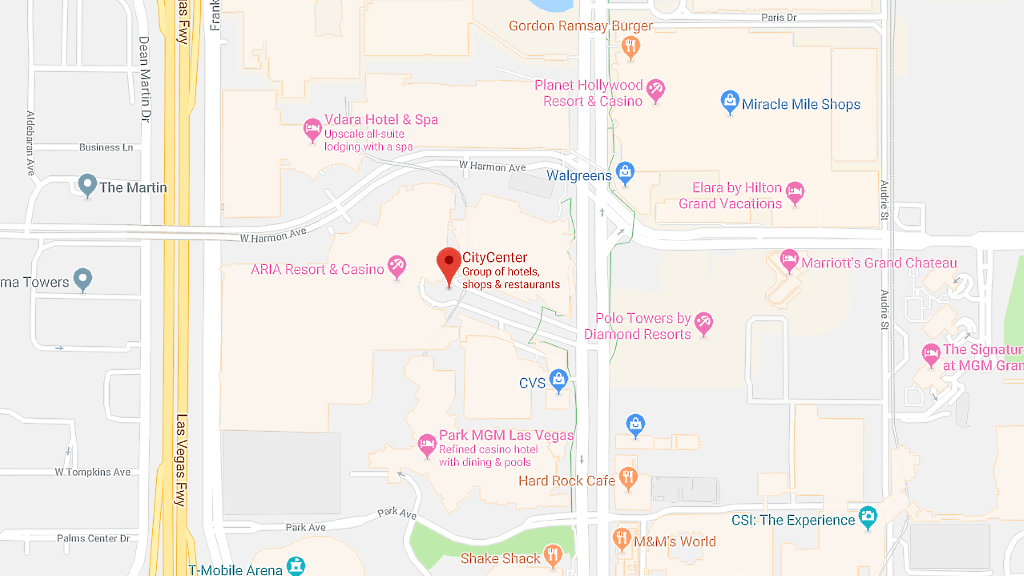 City Center Las Vegas  Map
