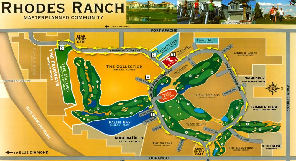 Rhodes Ranch  Las Vegas community map