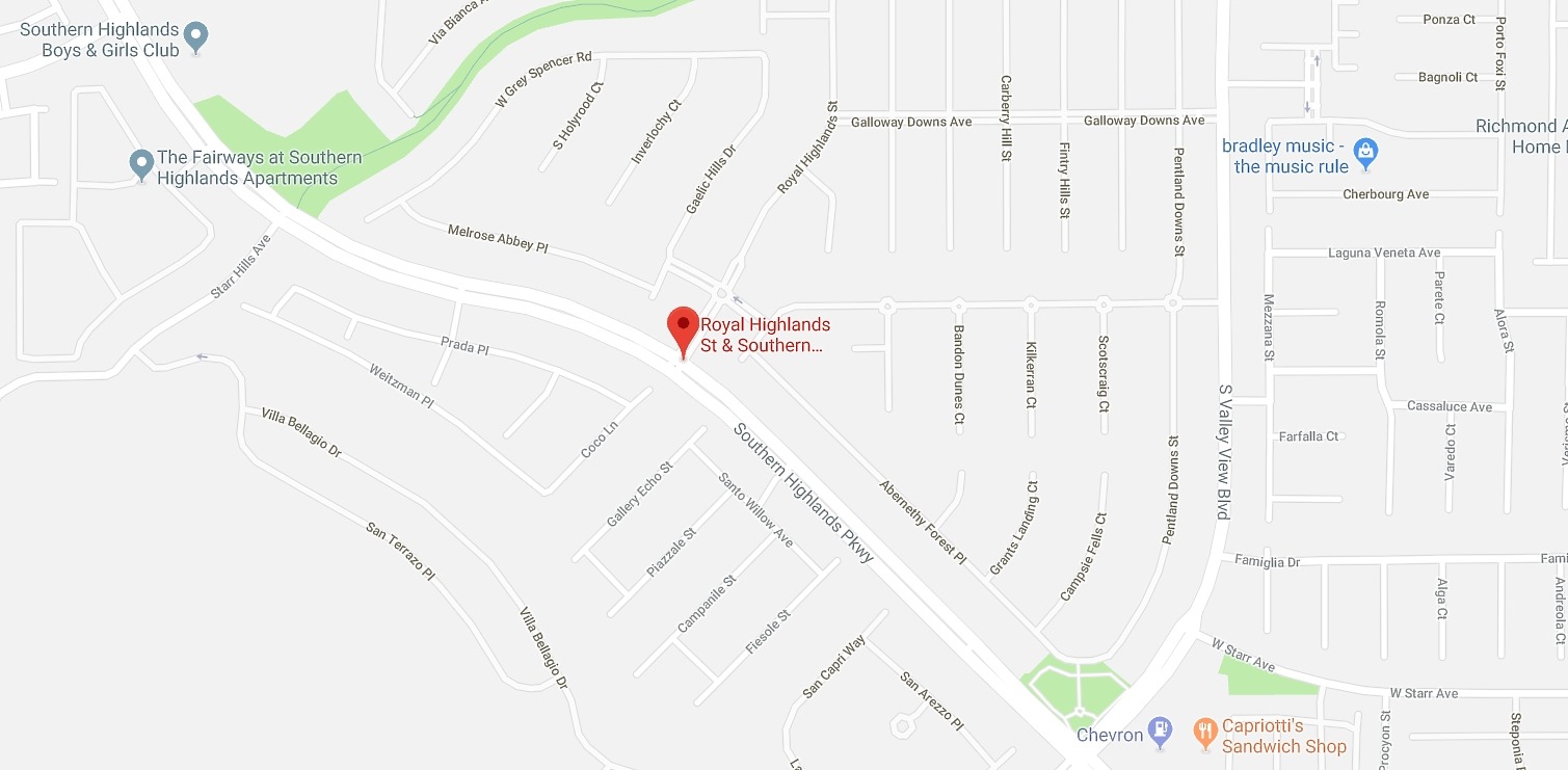 royal highlands  las vegas map