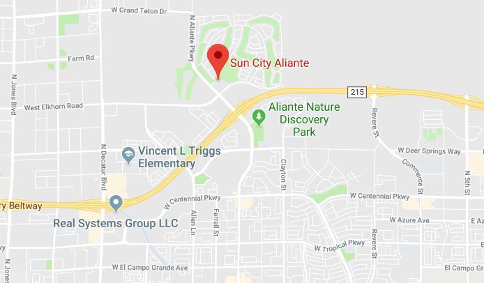 Sun City Aliante Las Vegas map