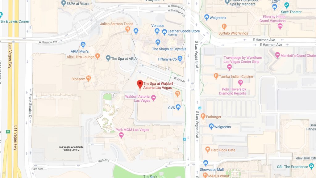 waldorf astoria las vegas map