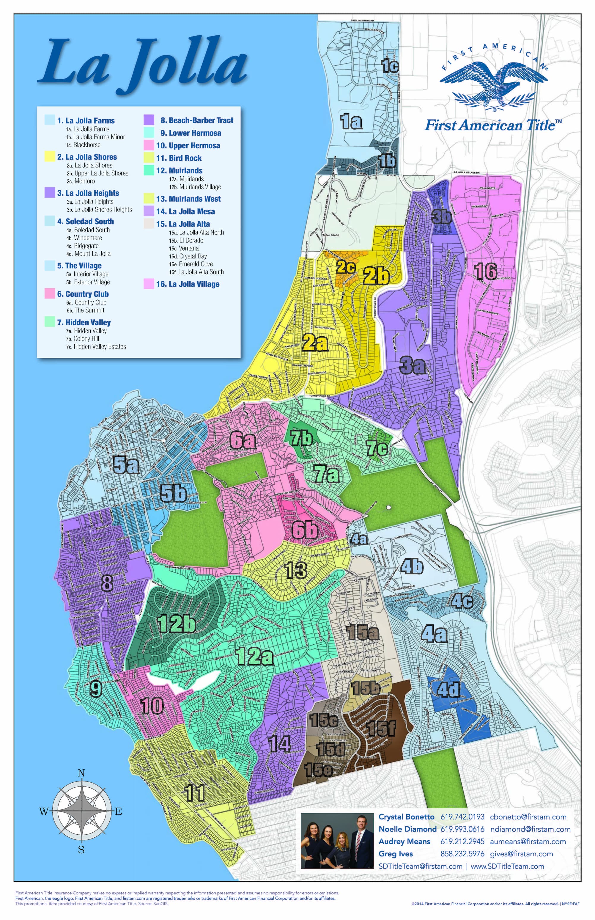 map of La Jolla CA neighborhoods