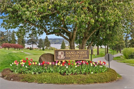 Sand point country club welcome sign