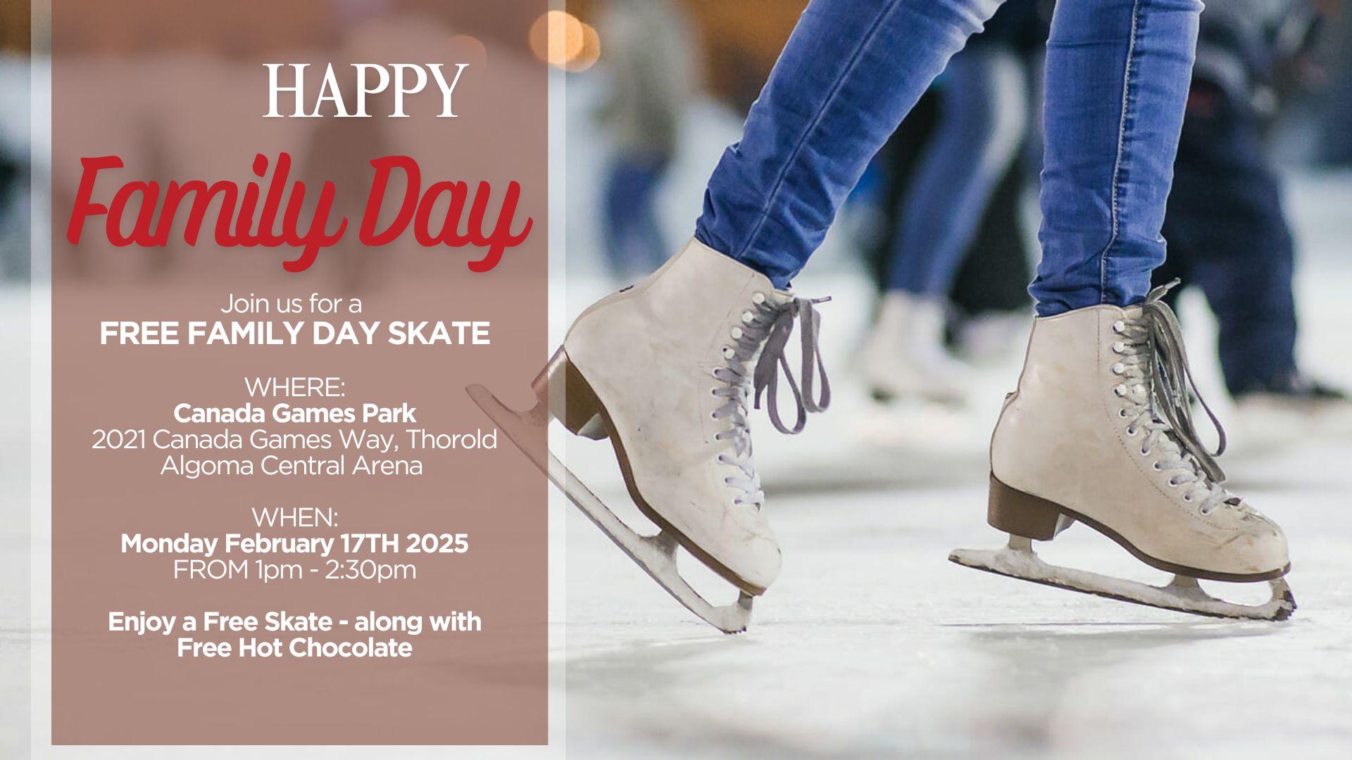 Family Skate Day Thorold Feb 17 2025 1230 PM Ontario