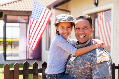 Veteran With His Child