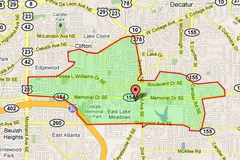 Kirkwood Map and Hotels in Kirkwood Area – Atlanta (GA)