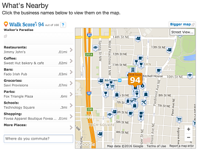 WalkScore Map