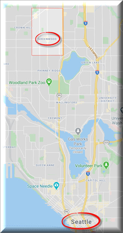 Map of Greenwood Seattle