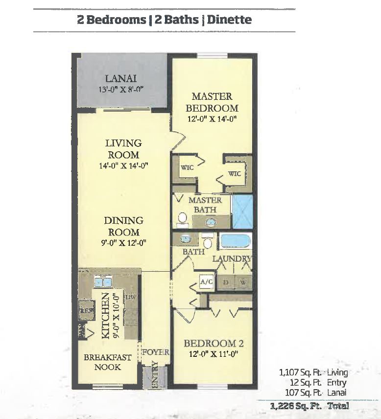 Antonia Floorplan: Condos for sale in Lakewood National