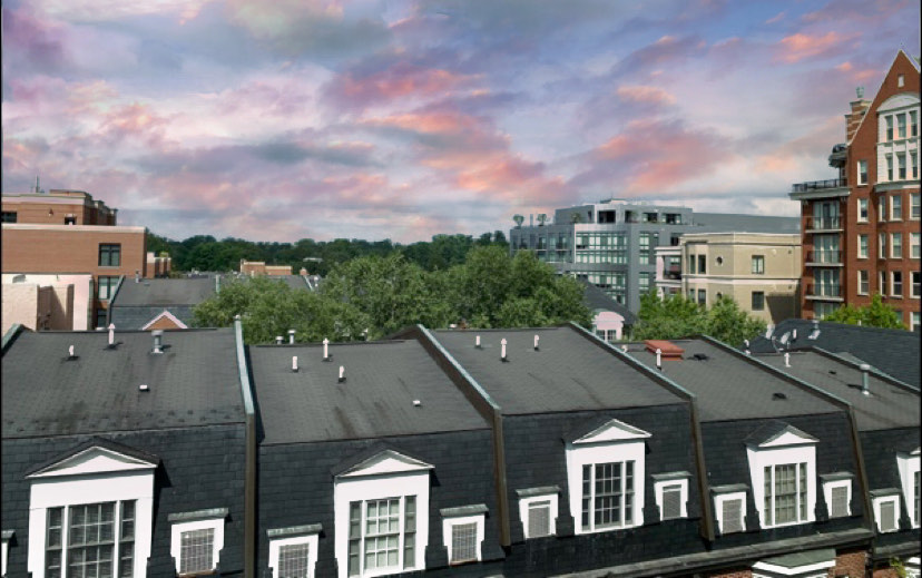 Downtown Bethesda Townhome Roofline