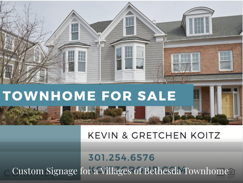 Villages of Bethesda Townhomes Custom Signage 