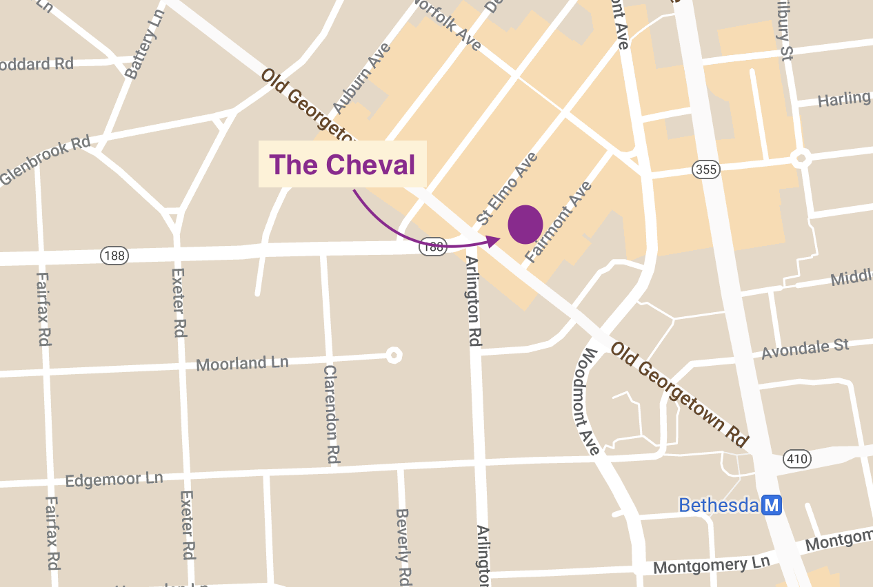 The Cheval Bethesda Map  - 4960 Fairmont Avenue 