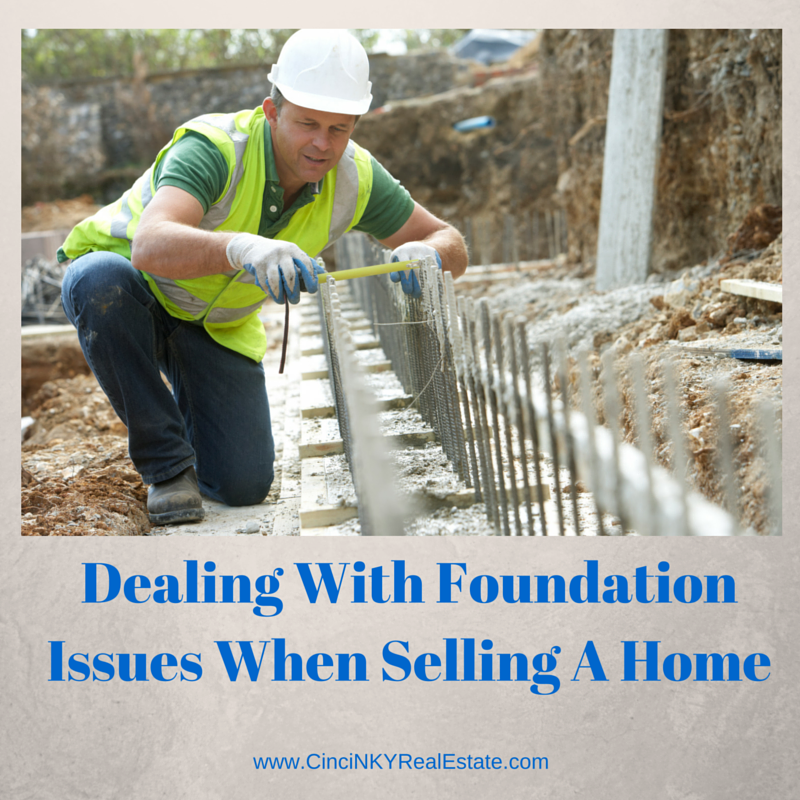 picture of man working on foundation for article dealing with foundation issues when selling a home