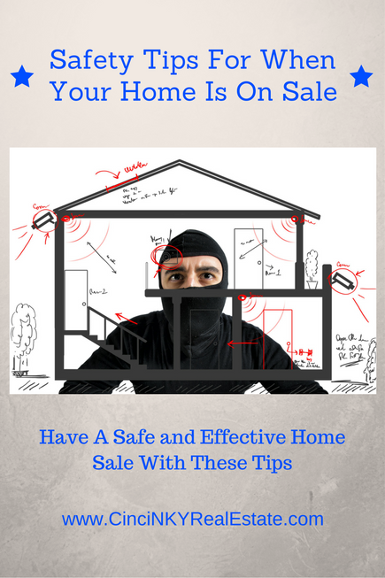 safety tips for when your home is on sale picture of a thief planning a burglary