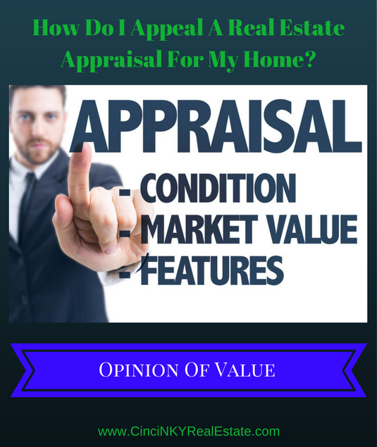 how do I appeal a real estate appraisal for my home