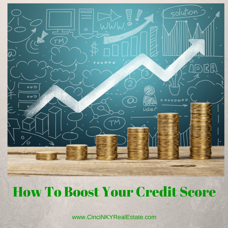 how to boost your credit score prior to applying for a mortgage graphic with coins and chart