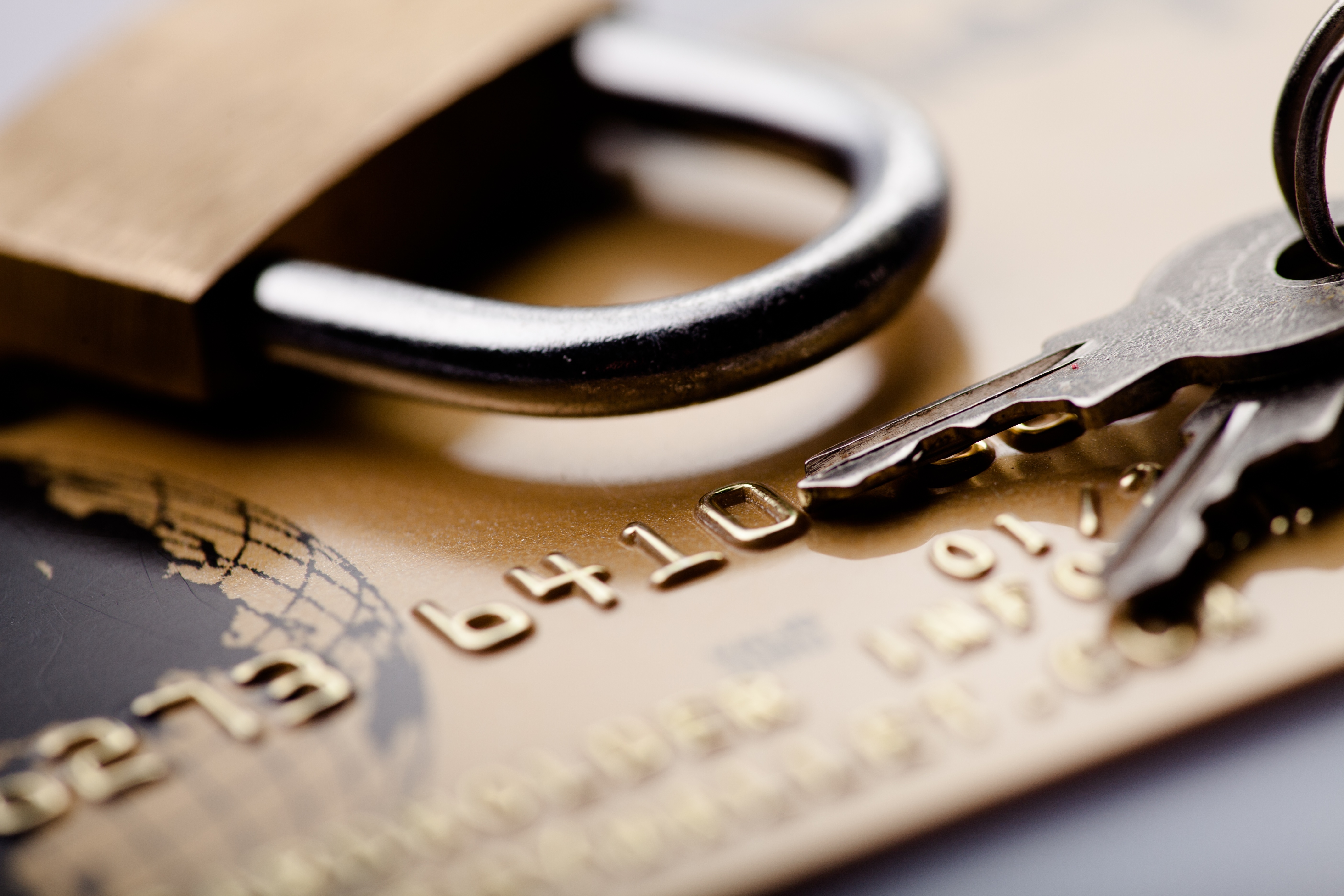 picture of credit card and lock boost credit score
