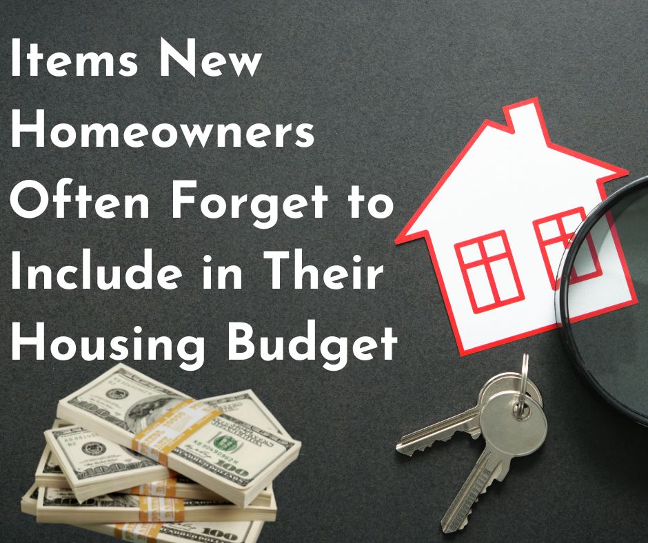 Items New Homeowners Often Forget to Include in Their Housing Budget