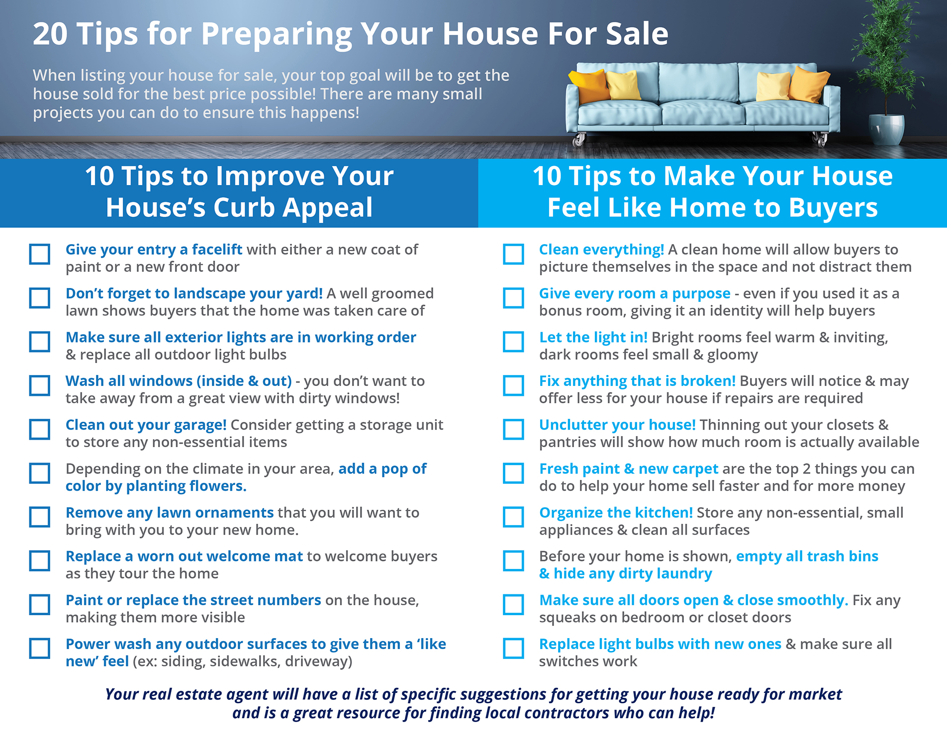 20 Tips for Preparing Your House for Sale This Spring [INFOGRAPHIC]