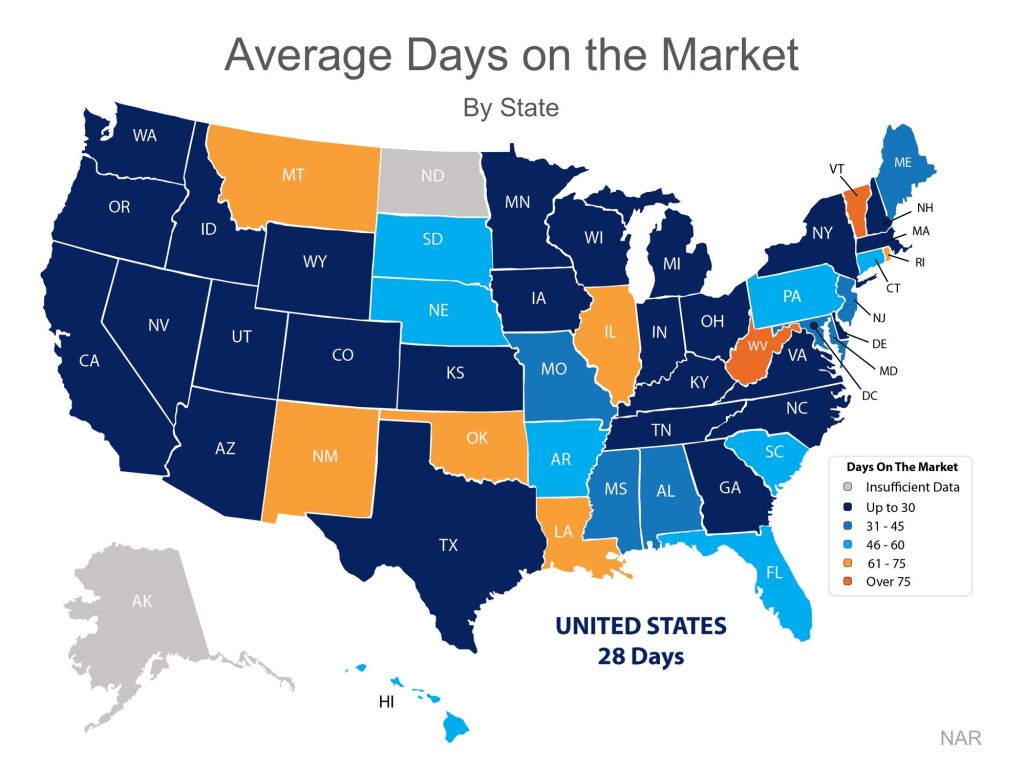average day on market map