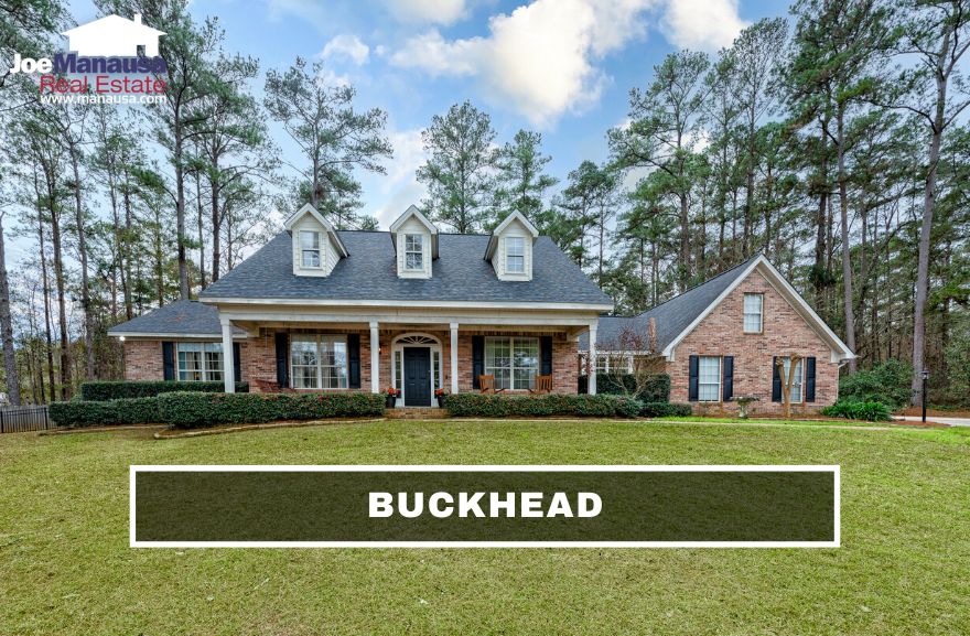 Buckhead has roughly 160 executive-style homes on half-acre sized lots in the popular 32309 zip code, filling a niche of newer upscale homes in the older Killearn area.