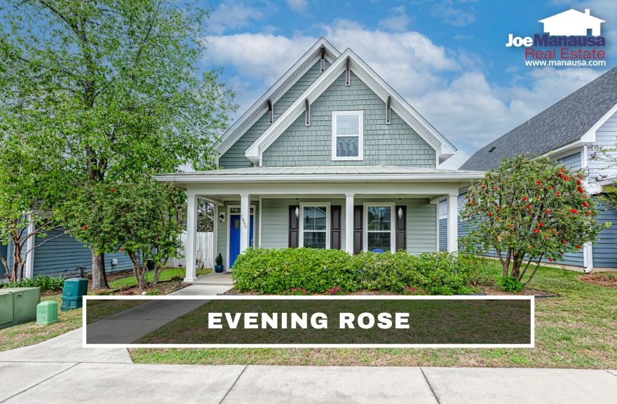 The Evening Rose neighborhood in downtown Tallahassee is a residential area known for its tranquil and peaceful atmosphere. It features well-maintained homes, lush greenery, and sidewalks for leisurely walks.
