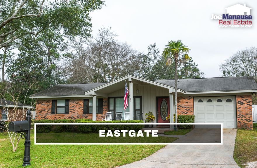 Eastgate remains an undervalued neighborhood in Northeast Tallahassee, with roughly 300 three and four-bedroom single-family detached homes on nice-sized lots.