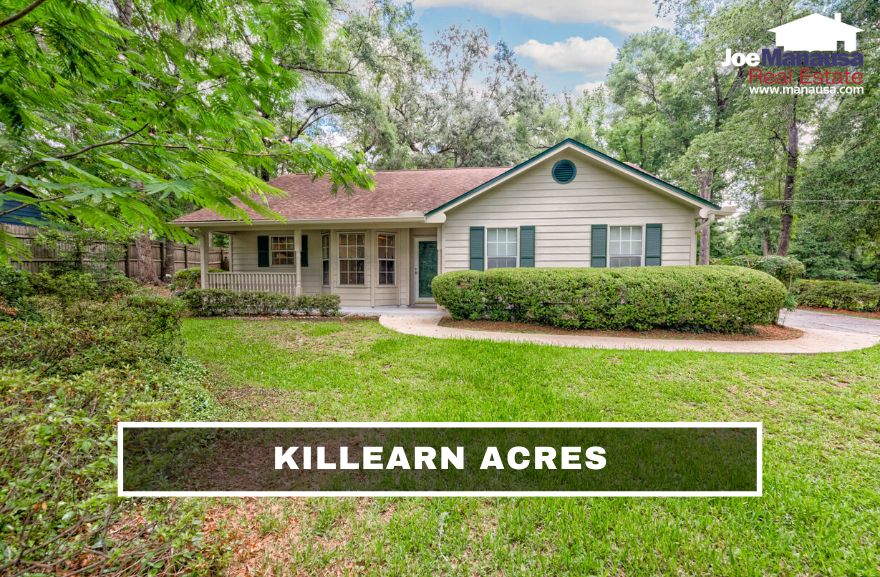Killearn Acres is a suburban neighborhood in Ne Tallahassee, known for its quiet, family-friendly atmosphere and well-maintained homes.