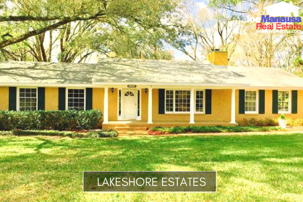 Lakeshore Estates is a popular NW Tallahassee neighborhood located just north of I-10 on the west side of Meridian Road, the East-West divider for Tallahassee, meaning these homes are super-close to Northeast Tallahassee.