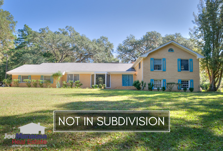 While most homes in Tallahassee are legally identified as part of a formal subdivision, there are thousands that exist 