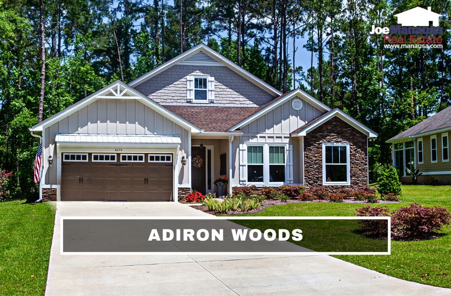 Adiron Woods is a popular NE Tallahassee neighborhood containing 81 four and three-bedroom homes that were all built since 2003.