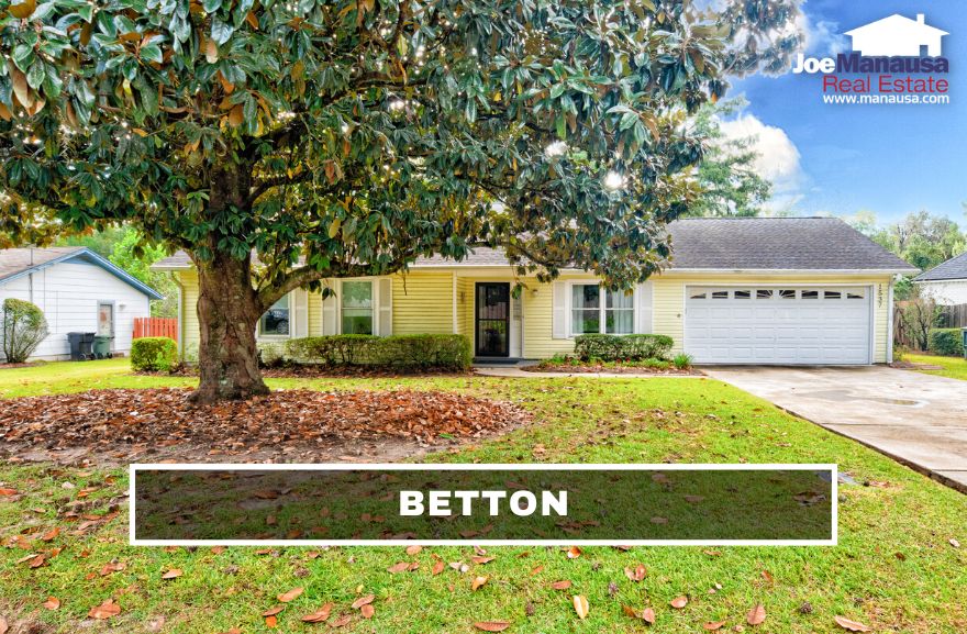 The Betton neighborhoods are located north of Midtown in Tallahassee and contain a wide array of five, four, and three-bedroom single-family detached homes on large lots.