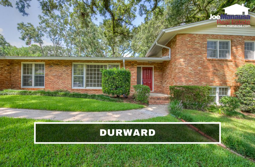 Durward is a popular North-Midtown neighborhood of roughly 115 homes of various sizes which were mostly built from 1950 through the early 1970s, though one has been built as recently as 2010.